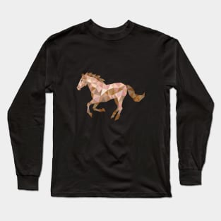 Running Horse Lowpoly Long Sleeve T-Shirt